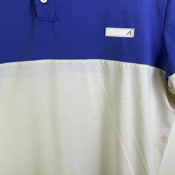Redvanly Golf Polo Shirt Mens Large Light Blue White Performance - Picture 2 of 7